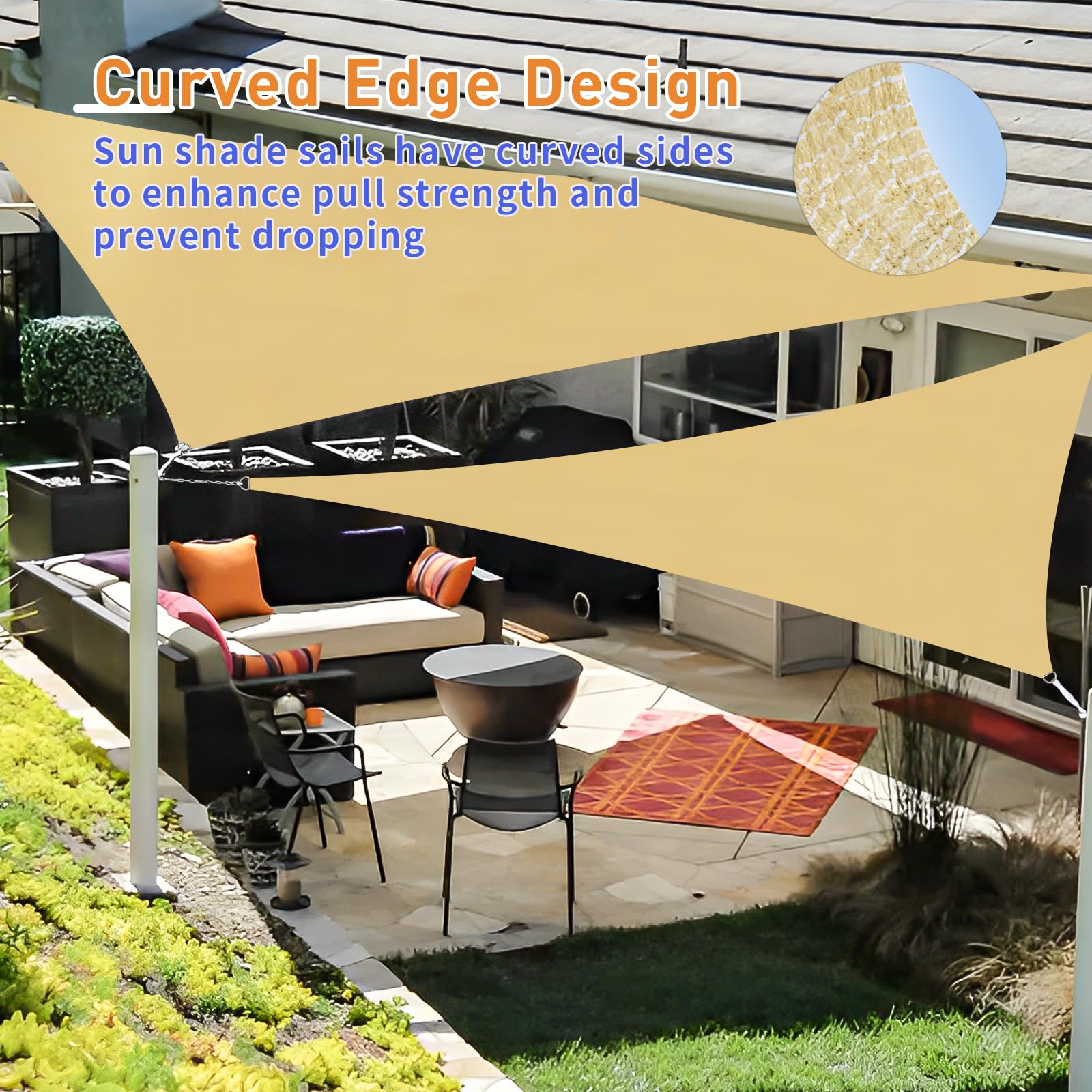 CREATIVE - kanagawa246 Amazon.com : KANAGAWA 19'X28'X28' Customized Sun Shade Sail